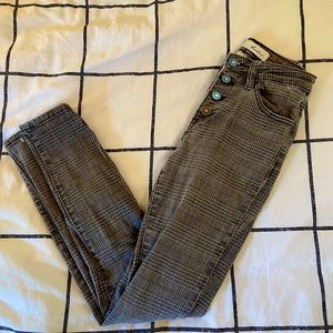 Kancan Plaid Skinny Pants - Size 24